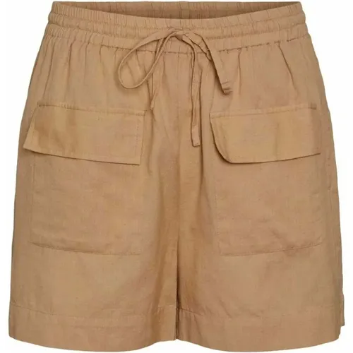 Pcleena Shorts , Damen, Größe: L - Pieces - Modalova