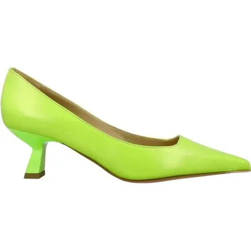 Gelbe Leder Flache Schuhe Minimalistischer Stil 5cm Absatz - Roberto Festa - Modalova