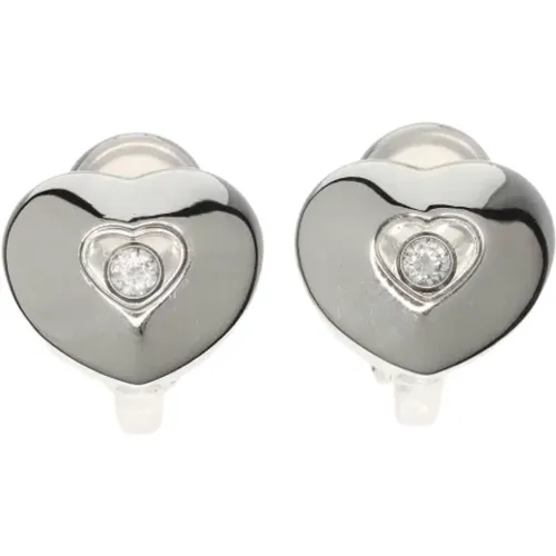 Pre-owned White Gold earrings , female, Sizes: ONE SIZE - Chopard Pre-owned - Modalova
