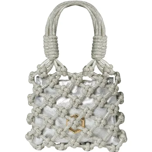 Lola Crystal Net Bag , female, Sizes: ONE SIZE - Hibourama - Modalova