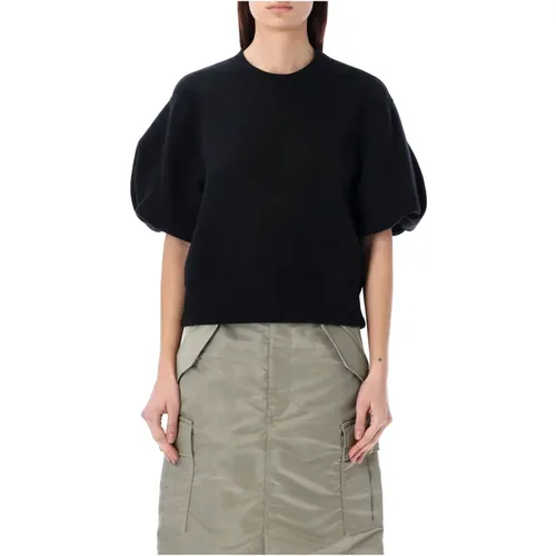 Balloon Sleeve Fleece Sweater , female, Sizes: M - Sacai - Modalova
