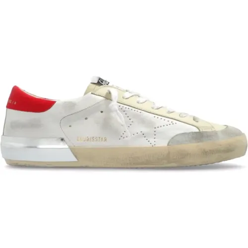 Weiße und rote Sneakers - Golden Goose - Modalova