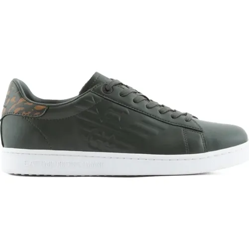 Camo Casual Sneaker Grey , female, Sizes: 4 1/3 UK - Emporio Armani EA7 - Modalova