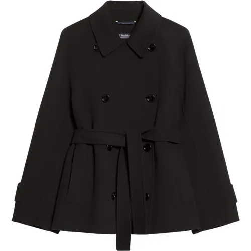 Short wool trench coat , female, Sizes: XS - Max Mara - Modalova