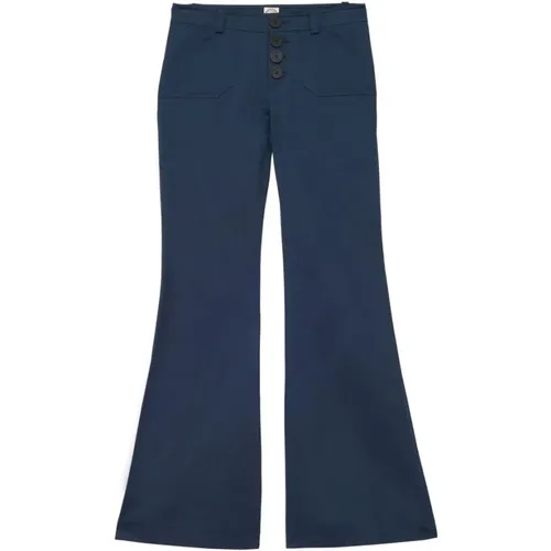 Charlotte marineblaue Baumwollhose , Damen, Größe: 2XS - Ines De La Fressange Paris - Modalova