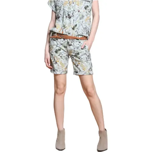Printed Flower Bermuda Shorts - Jacqueline Mbe477 094 , female, Sizes: 3XS - Mason's - Modalova