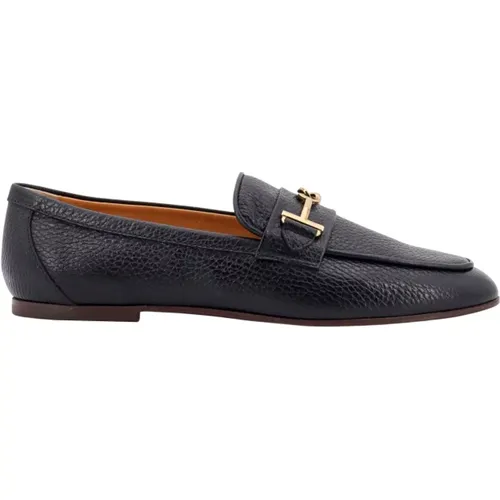 Leder-Loafer mit T-Ring-Detail , Damen, Größe: 39 1/2 EU - TOD'S - Modalova