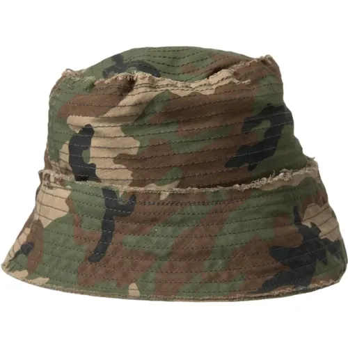 Grüner Camouflage Baumwollhut , Herren, Größe: 59 CM - Dolce & Gabbana - Modalova