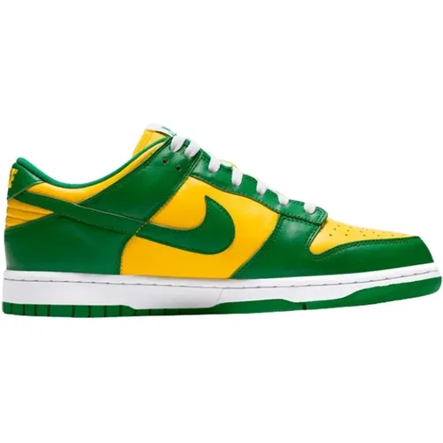 Grün und Gelb Dunk Low Sneakers , Herren, Größe: 42 1/2 EU - Nike - Modalova