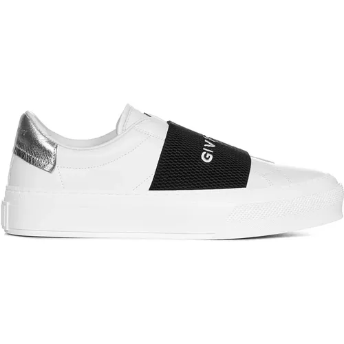 Schwarze Slip-on Sneakers mit Bestickter Signatur , Damen, Größe: 35 1/2 EU - Givenchy - Modalova