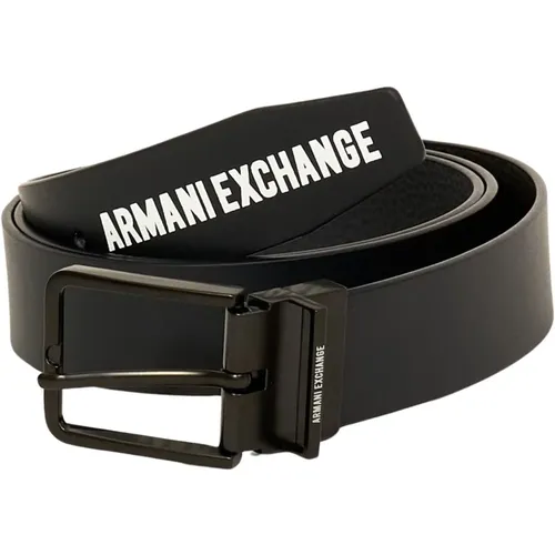 Logo Pattern Leather Belt , male, Sizes: ONE SIZE - Armani Exchange - Modalova