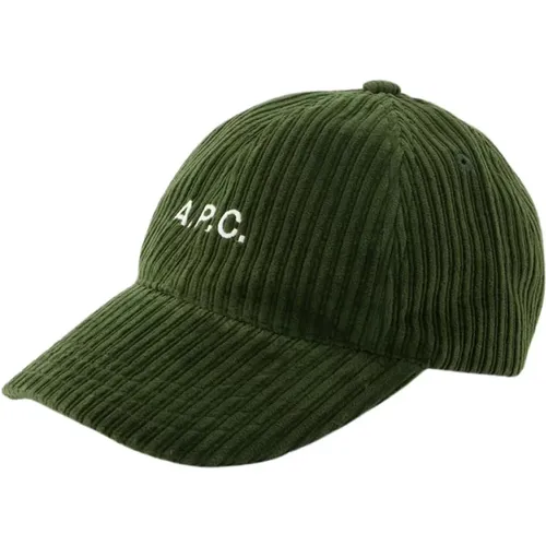 Grüne Baumwoll-Charlie Cap , unisex, Größe: 56 CM - A.P.C. - Modalova