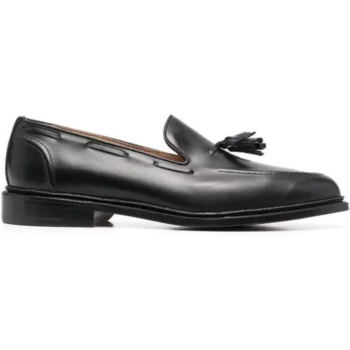 Schwarze flache Schuhe , Herren, Größe: 43 EU - Tricker's - Modalova