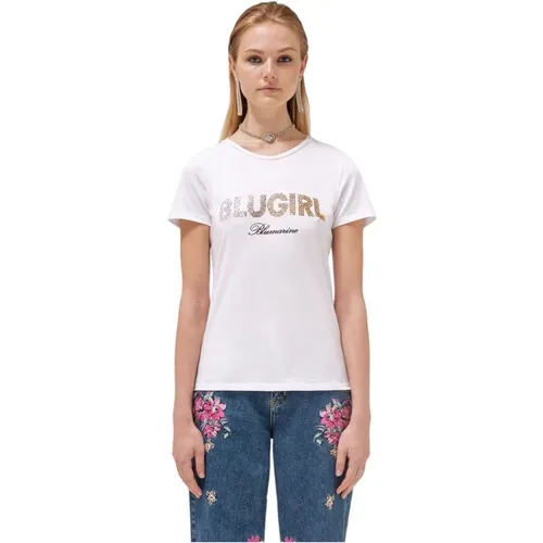 Kurzarm T-Shirt , Damen, Größe: S - Blugirl - Modalova