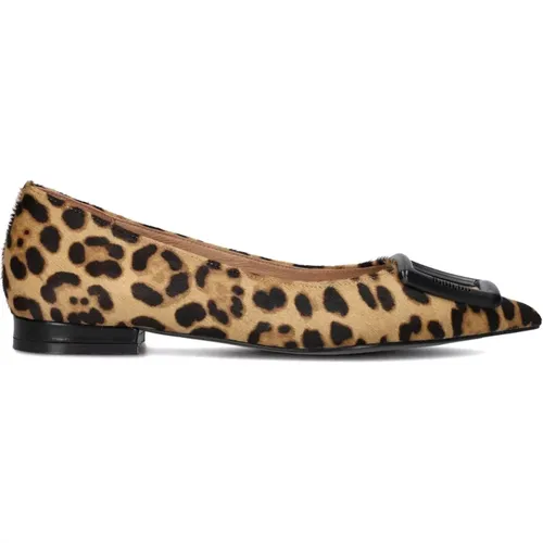 Braune Ballerinas mit Leopardenmuster - Bibi Lou - Modalova