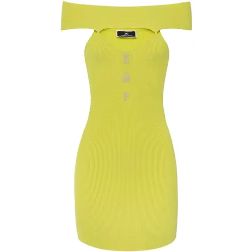 Gelbe Kleider für Frauen , Damen, Größe: M - Elisabetta Franchi - Modalova