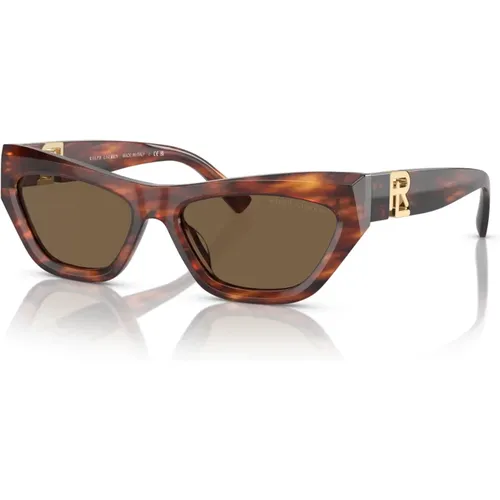 Striped Havana Sunglasses , female, Sizes: 55 MM - Ralph Lauren - Modalova