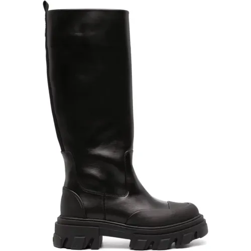 Cleated high tubular boot , female, Sizes: 8 UK, 5 UK, 3 UK, 6 UK - Ganni - Modalova