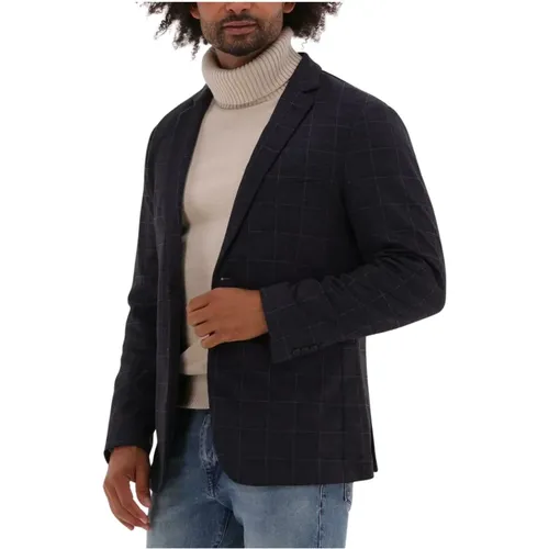 Slim-reno Blazer in Dunkelblau , Herren, Größe: 2XL - Selected Homme - Modalova