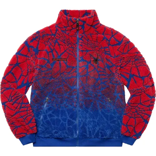 Limited Edition Spyder Web Fleece Jacket , male, Sizes: S, XL, L, M - Supreme - Modalova