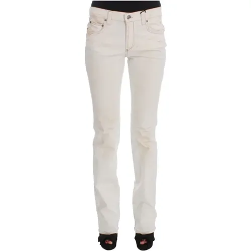 Elegante Weiße Slim Fit Designer Jeans,Weiße Bootcut Jeans - Costume National - Modalova