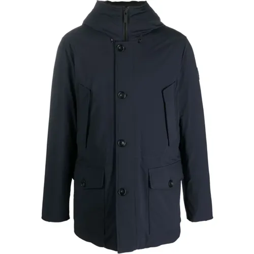 Blaue Arctic Melton Jacke Woolrich - Woolrich - Modalova