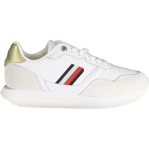 Sneakers with Embroidery Accent , female, Sizes: 4 UK, 5 UK, 7 UK, 8 UK, 6 UK, 3 UK - Tommy Hilfiger - Modalova