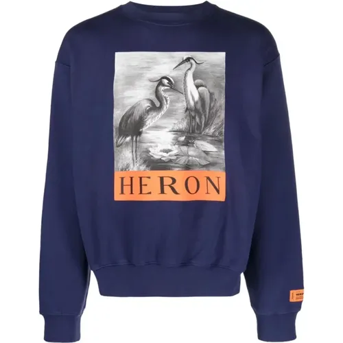 Heron bird crewneck sweater , male, Sizes: L - Heron Preston - Modalova