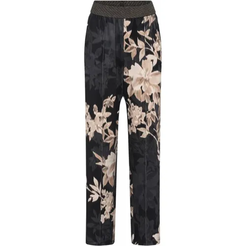 Floral Print Jersey Pants /Sand , female, Sizes: L, M, S - Gustav - Modalova