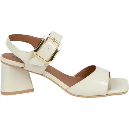 Brushed Leather Sandals , female, Sizes: 4 UK, 3 UK, 5 UK - Carmens - Modalova