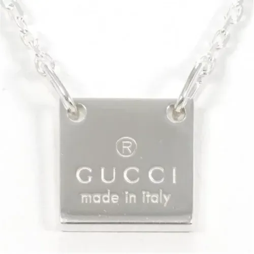 Pre-owned Silver necklaces , female, Sizes: ONE SIZE - Gucci Vintage - Modalova