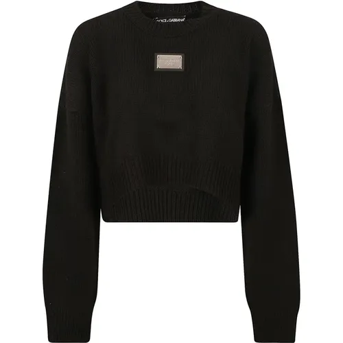 Schwarze Pullover - Pull Girocollo - Dolce & Gabbana - Modalova