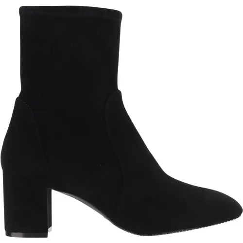 Suede Heeled Ankle Boots , female, Sizes: 4 1/2 UK, 5 UK, 4 UK, 6 UK, 5 1/2 UK - Stuart Weitzman - Modalova