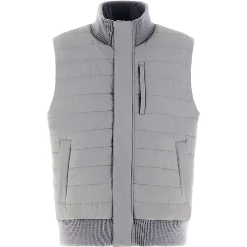 Quilted Grey Waistcoat Jacket , male, Sizes: L, XL, S - Herno - Modalova