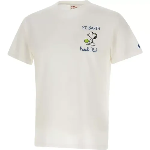 Snoopy Padel T-Shirt Weiß - MC2 Saint Barth - Modalova