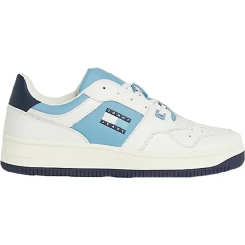 Leather Basketball Sneakers , male, Sizes: 7 UK, 11 UK, 10 UK, 9 UK, 8 UK, 6 UK - Tommy Hilfiger - Modalova