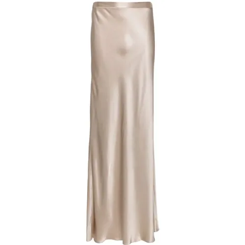 Satin Skirt with High Waist , female, Sizes: M - Antonelli Firenze - Modalova
