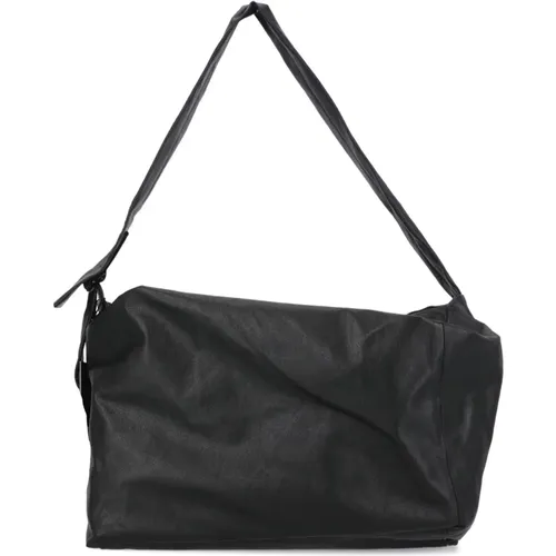 Leather Shoulder Bag with Zip , female, Sizes: ONE SIZE - Yohji Yamamoto - Modalova