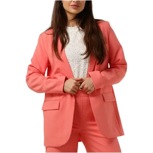 Schicker Pfirsich Blazer,Grauer Blazer Langarm,Rosa Blazer Langarm - Object - Modalova