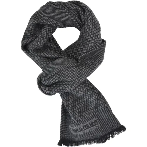 Patterned Wool Scarf , male, Sizes: ONE SIZE - carlo colucci - Modalova