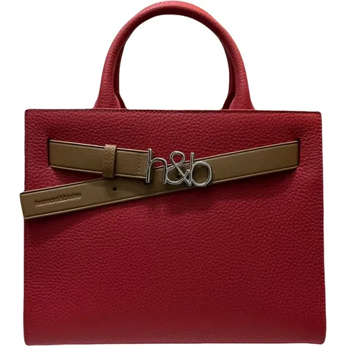 Leather Handbag Belt Signature , female, Sizes: ONE SIZE - Harmont & Blaine - Modalova