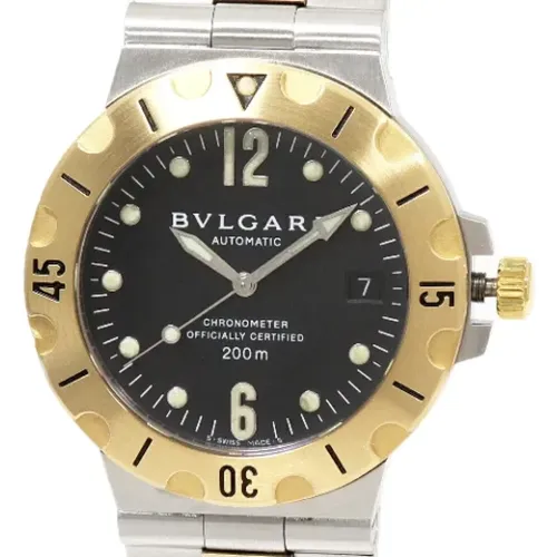 Pre-owned Stainless Steel watches , male, Sizes: ONE SIZE - Bvlgari Vintage - Modalova