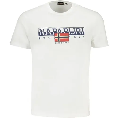 Druck Logo Bio-Baumwolle T-Shirt - Napapijri - Modalova