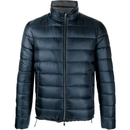 Blaue Puffer & Down Wolljacke , Herren, Größe: 2XL - Herno - Modalova