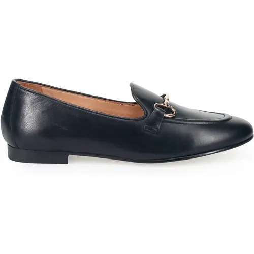 Schwarze Mokassin Schuhe , Damen, Größe: 39 EU - Sangiorgio - Modalova