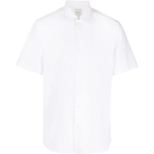 Cotton Pointed Collar Shirt , male, Sizes: L, S - Paul Smith - Modalova