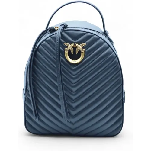 Quilted Classic Backpack with Iconic Logo , female, Sizes: ONE SIZE - pinko - Modalova