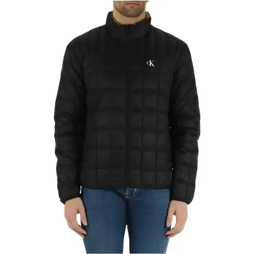 Quilted Logo Print Puffer Jacket , male, Sizes: L, 2XL, XL - Calvin Klein Jeans - Modalova