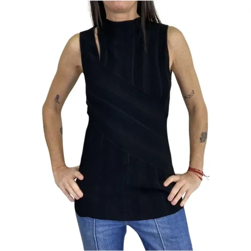 Knit Top with Shoulder Opening , female, Sizes: XS, L - Diane Von Furstenberg - Modalova