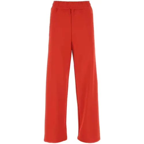 Stilvolle rote Stretch-Polyester-Hose , Damen, Größe: XS - JW Anderson - Modalova